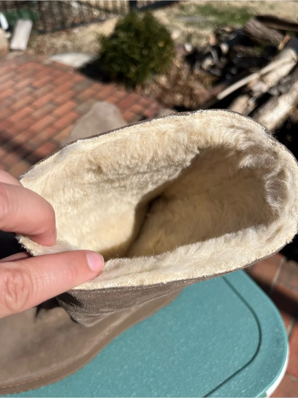 Aquatalia Shearling Lined Suede Boots